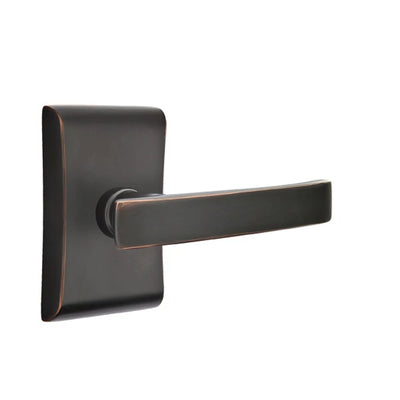 Emtek Geneva Lever with Neos Rosette in Oil Rubbed Bronze