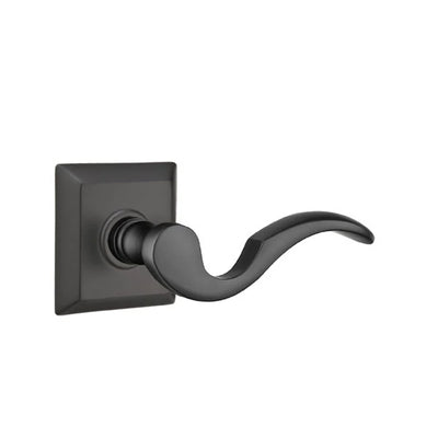 Emtek Cortina Lever with Quincy Rosette in Flat Black