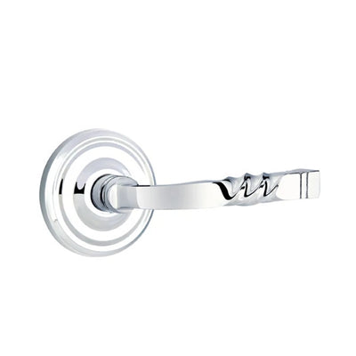 Emtek Santa Fe Lever with Regular Rosette in Polished Chrome