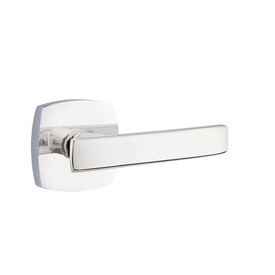 Emtek Geneva Lever with Urban Modern Rosette in Polished Chrome