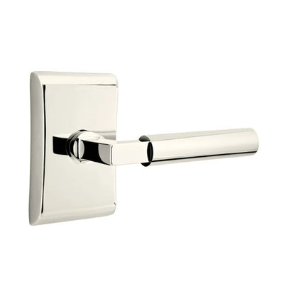 Emtek Hercules Lever with Neos Rosette in Polished Nickel