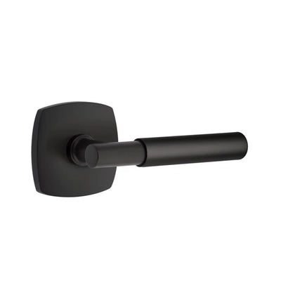 Emtek Myles Lever with Urban Modern Rosette in Flat Black