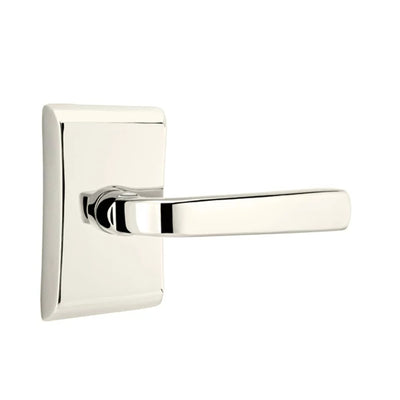 Emtek Sion Lever with Neos Rosette in Polished Nickel
