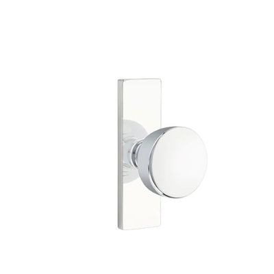Emtek Laurent Knob with Stretto 1-1/2" x 5" in Polished Chrome