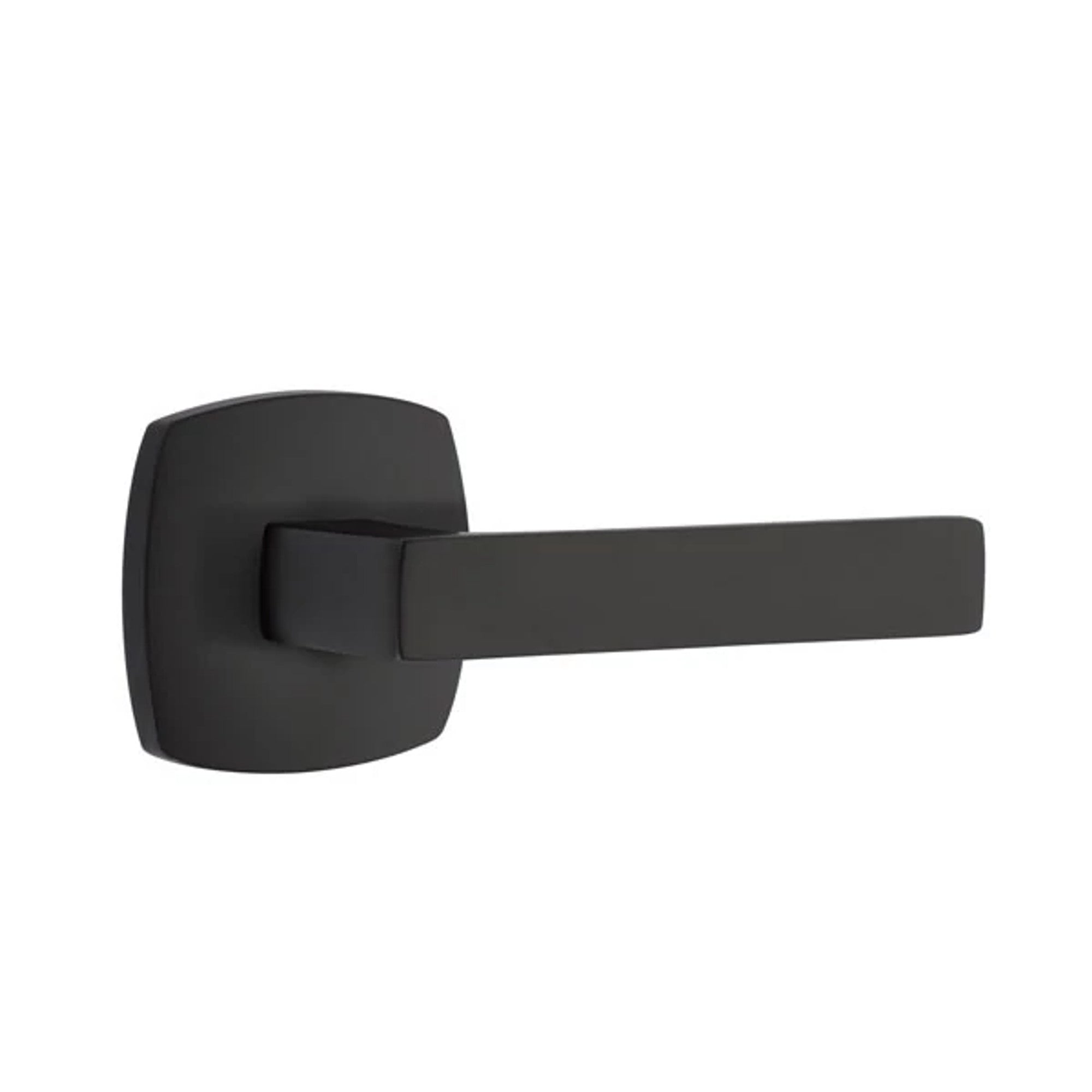 Emtek Dumont Lever with Urban Modern Rosette in Flat Black