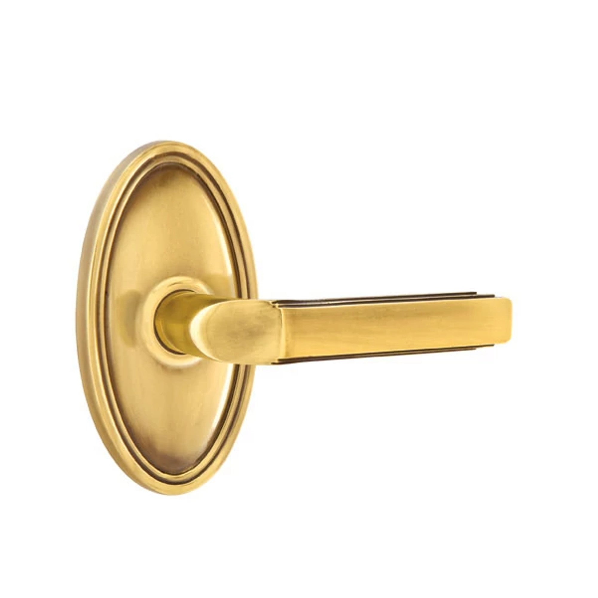 Emtek Milano Lever with Oval Rosette in French Antique