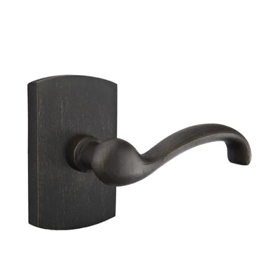 Emtek Teton Lever with #4 Rosette in Medium Bronze