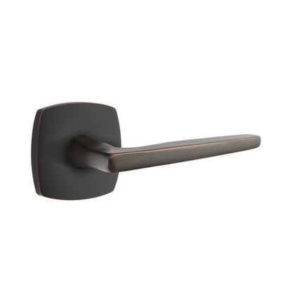 Emtek Hermes Lever with Urban Modern Rosette in Oil Rubbed Bronze