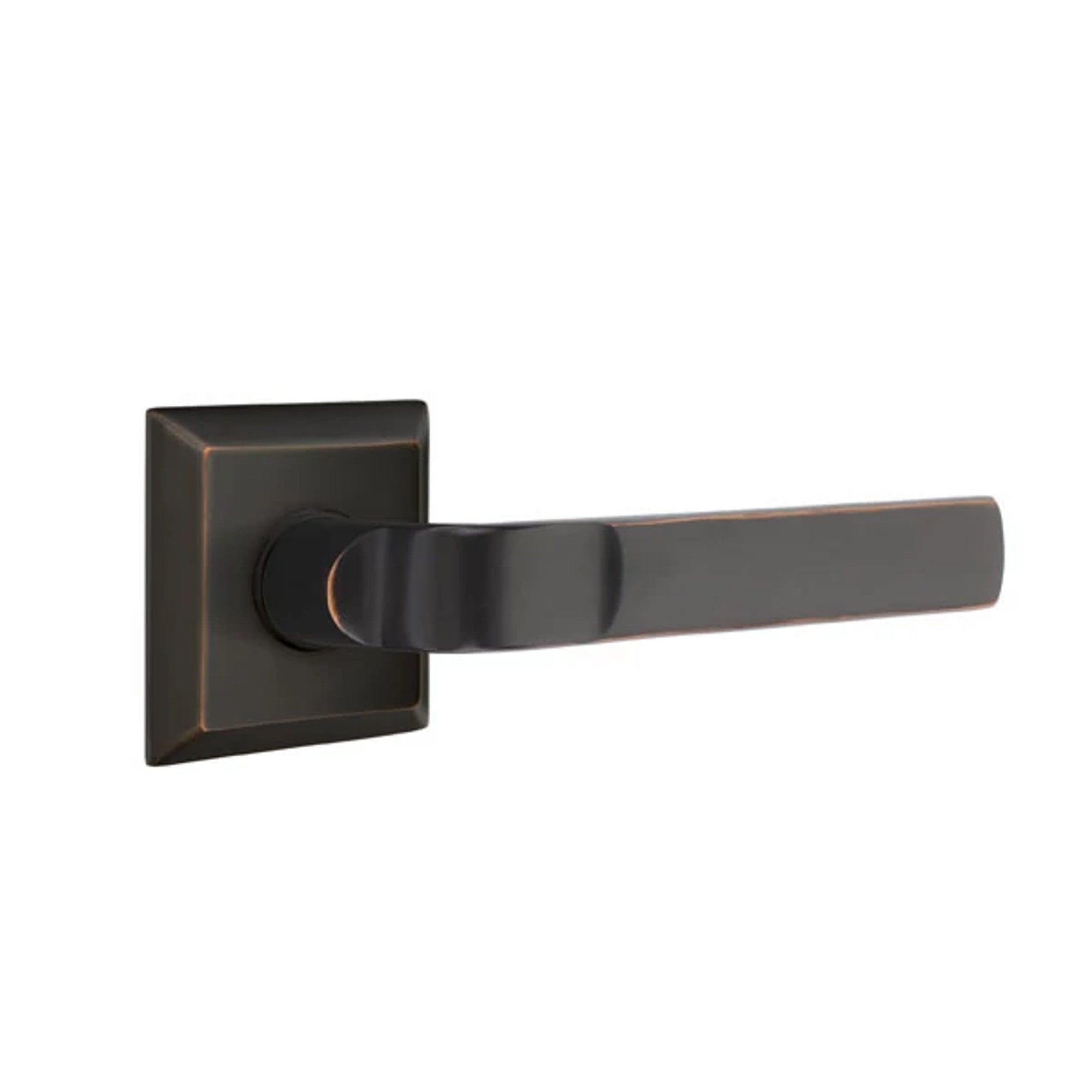 Emtek Aston Lever with Quincy Rosette in Oil Rubbed Bronze