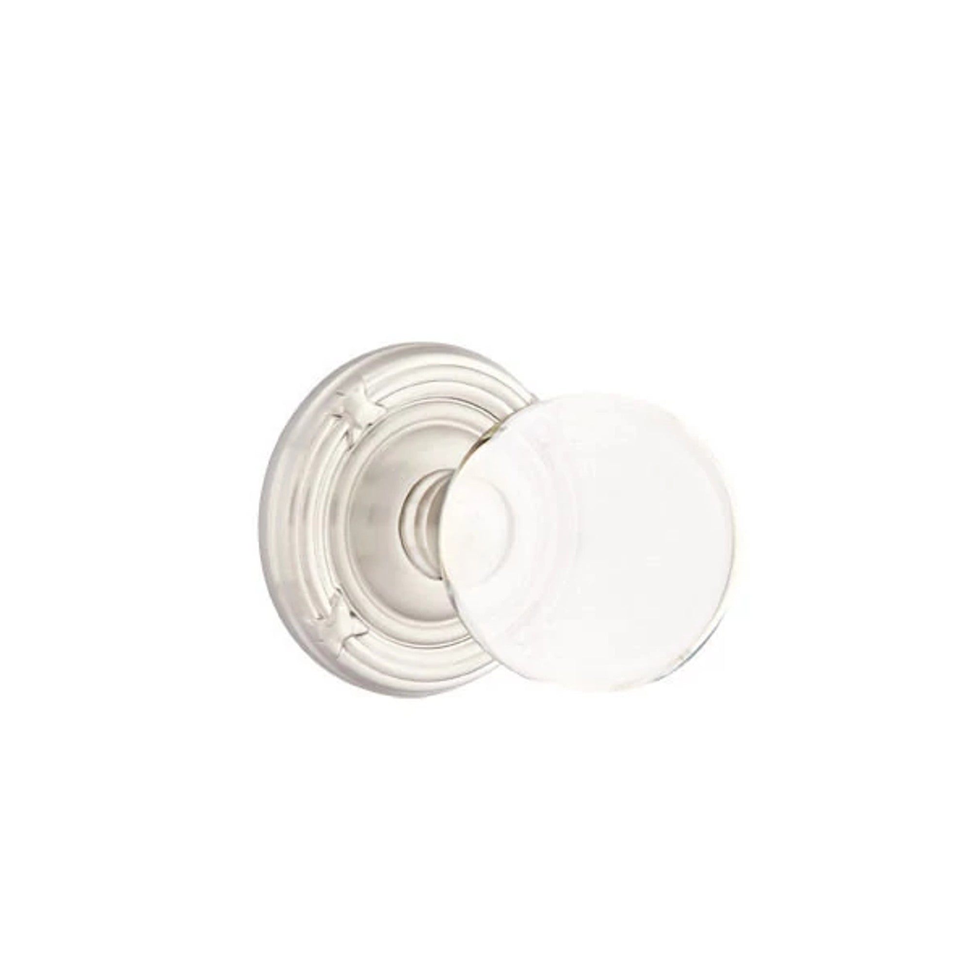 Emtek Bristol Knob with Ribbon & Reed Rosette in Satin Nickel