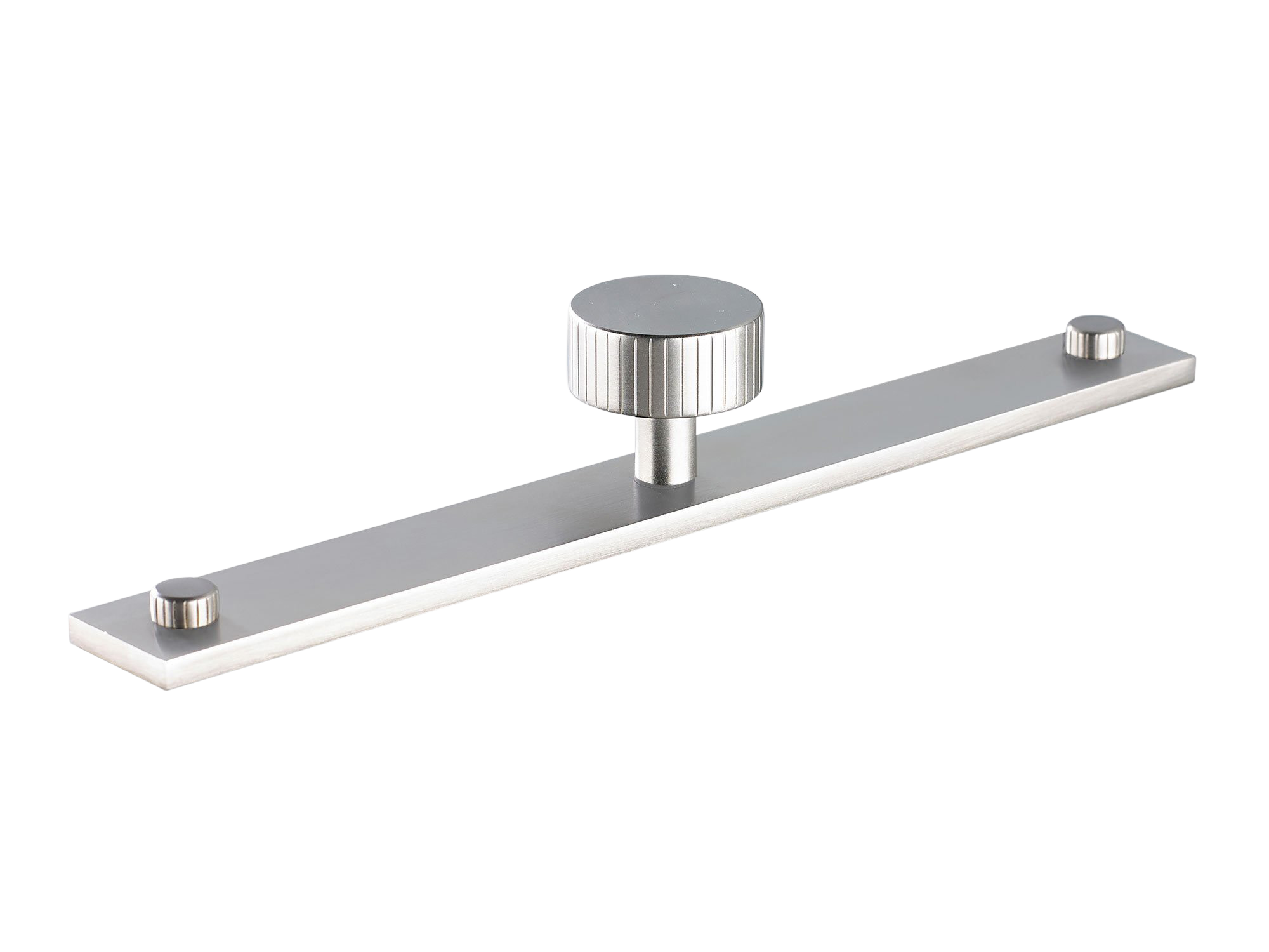 Armac Martin MIX Straight Knurled Cabinet Knob & Backplate