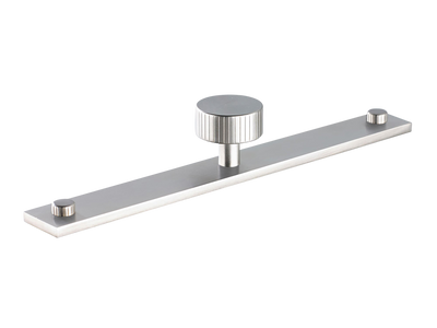 Armac Martin MIX Straight Knurled Cabinet Knob & Backplate