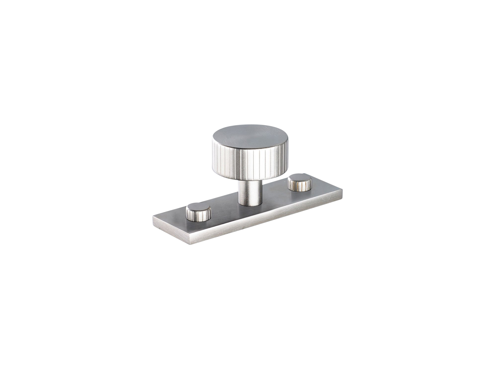 Armac Martin MIX Straight Knurled Cabinet Knob & Backplate