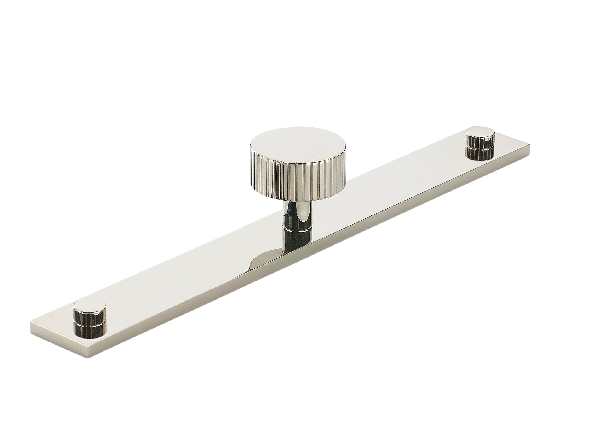 Armac Martin MIX Straight Knurled Cabinet Knob & Backplate