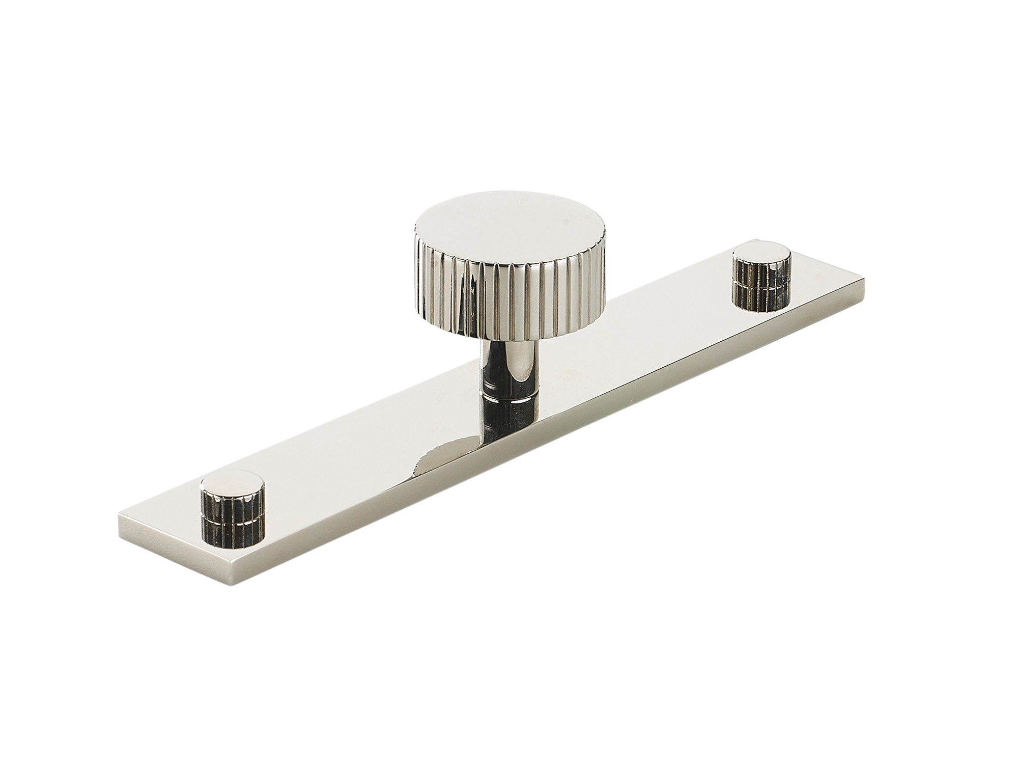 Armac Martin MIX Straight Knurled Cabinet Knob & Backplate