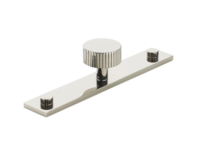 Armac Martin MIX Straight Knurled Cabinet Knob & Backplate