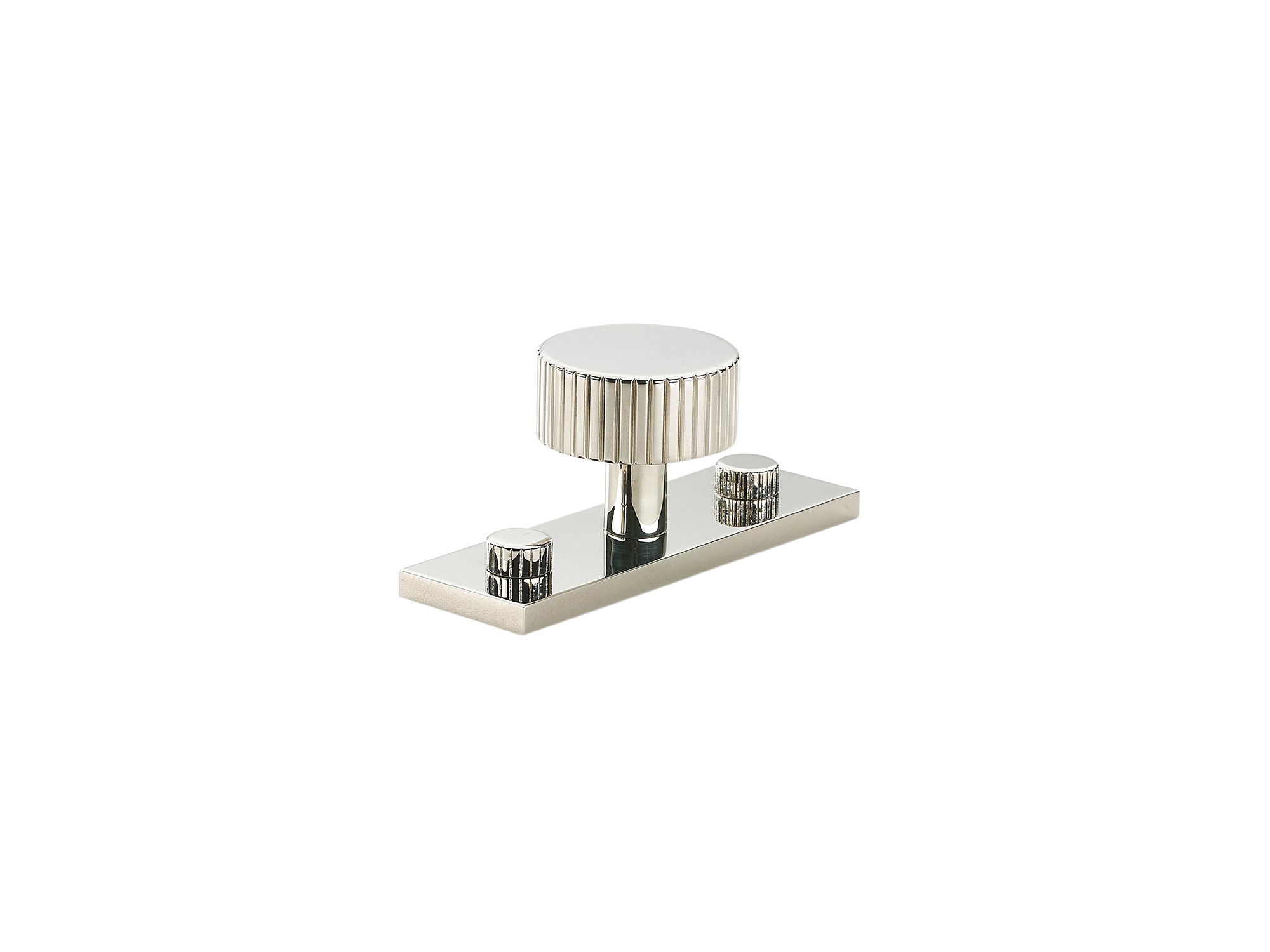 Armac Martin MIX Straight Knurled Cabinet Knob & Backplate