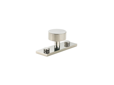 Armac Martin MIX Straight Knurled Cabinet Knob & Backplate