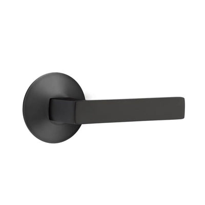Emtek Dumont Lever with Modern Rosette in Flat Black