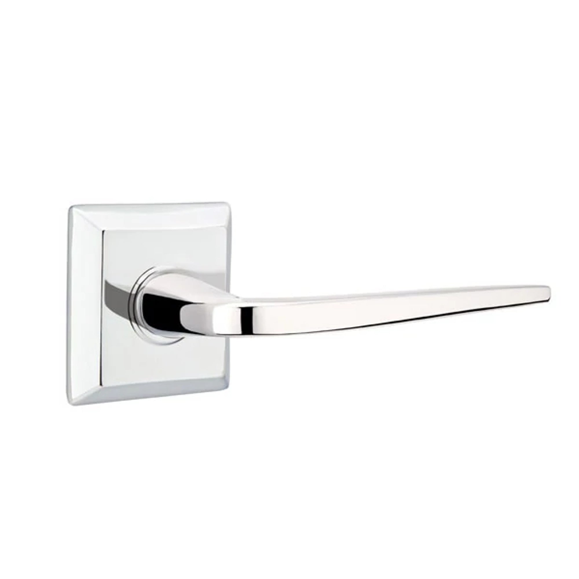 Emtek Athena Lever with Quincy Rosette in Polished Chrome