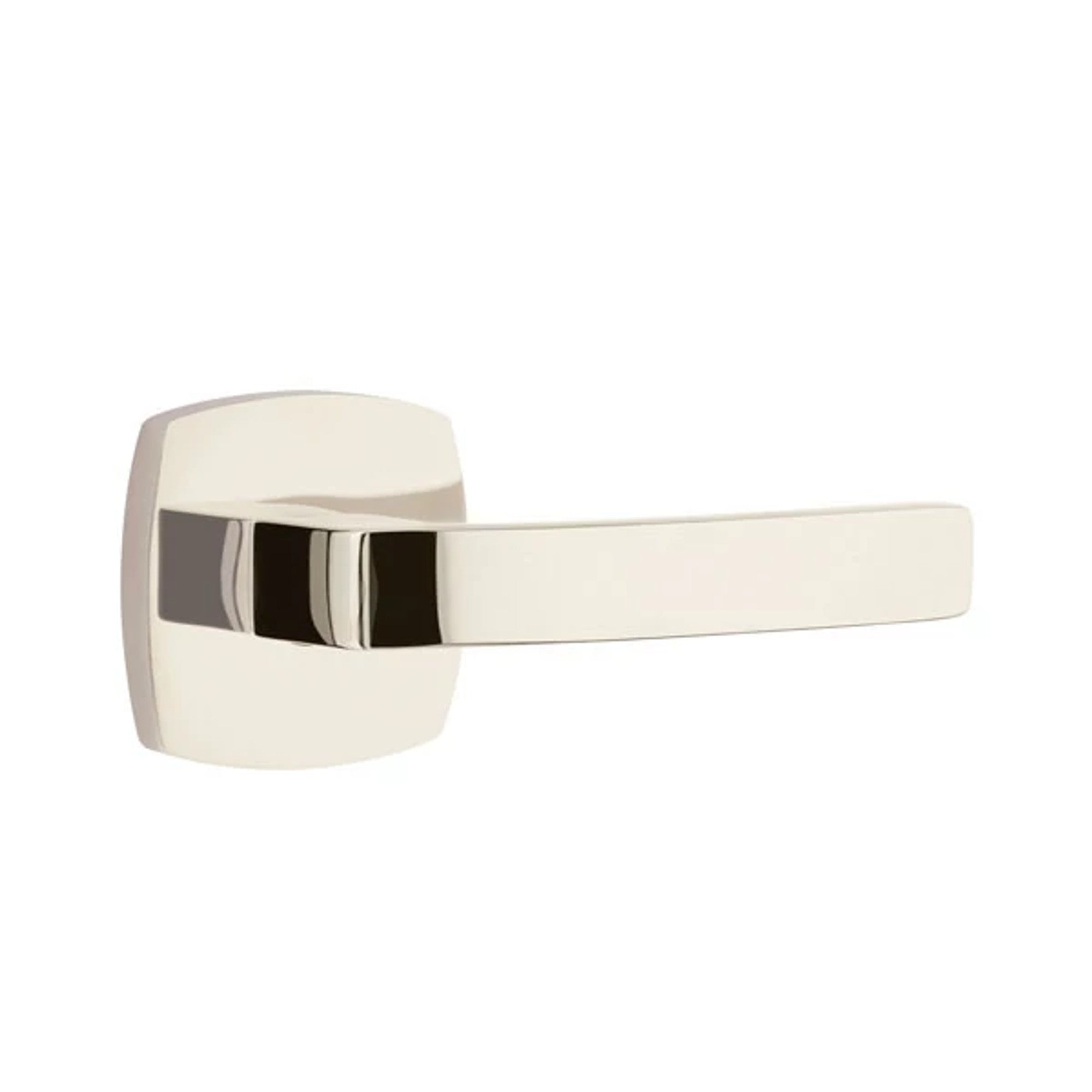 Emtek Breslin Lever with Urban Modern Rosette in Polished Nickel