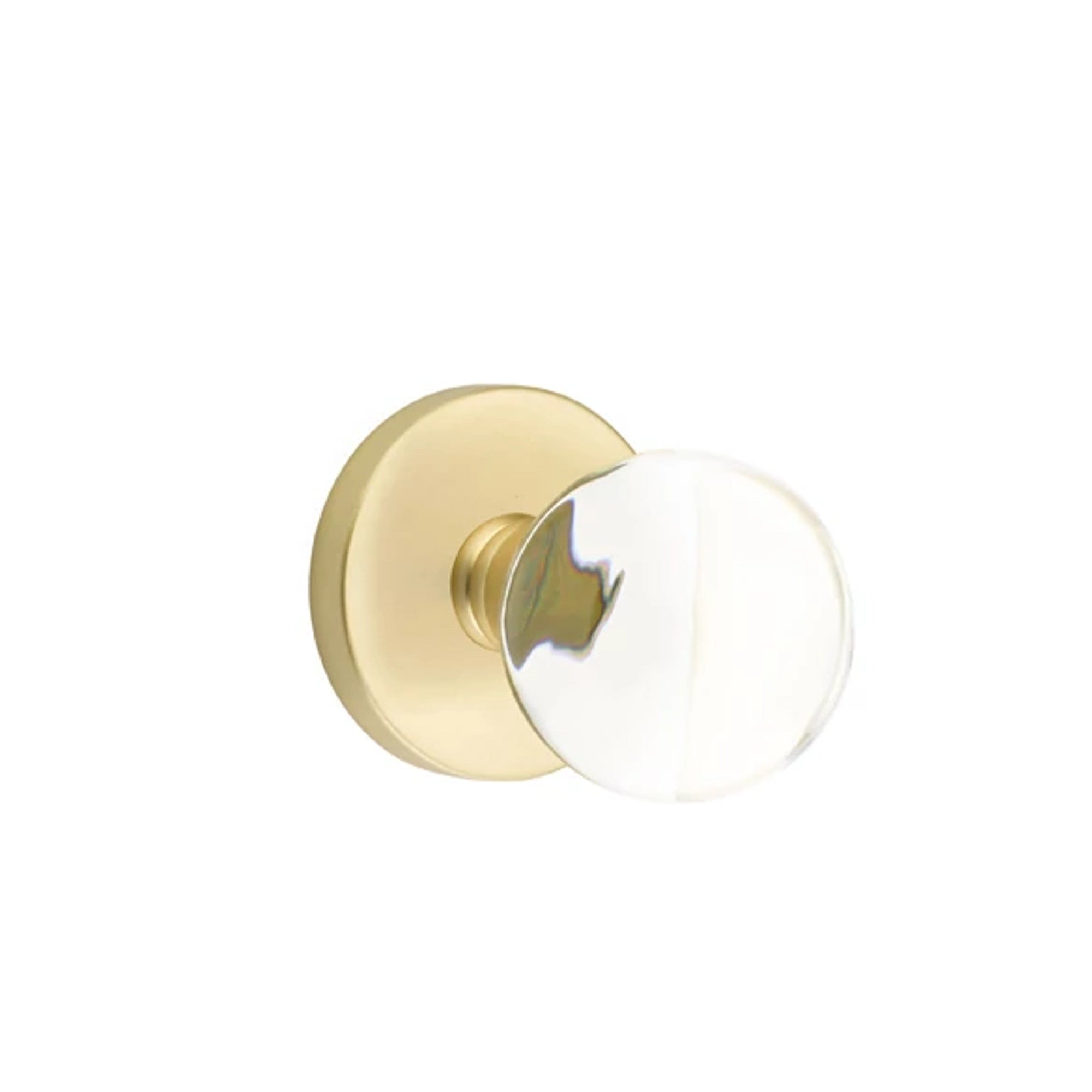 Emtek Bristol Knob with Disk Rosette in Satin Brass