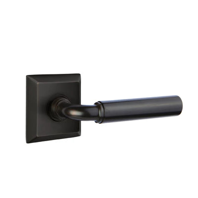 Emtek Manning Lever with Quincy Rosette in Oil Rubbed Bronze