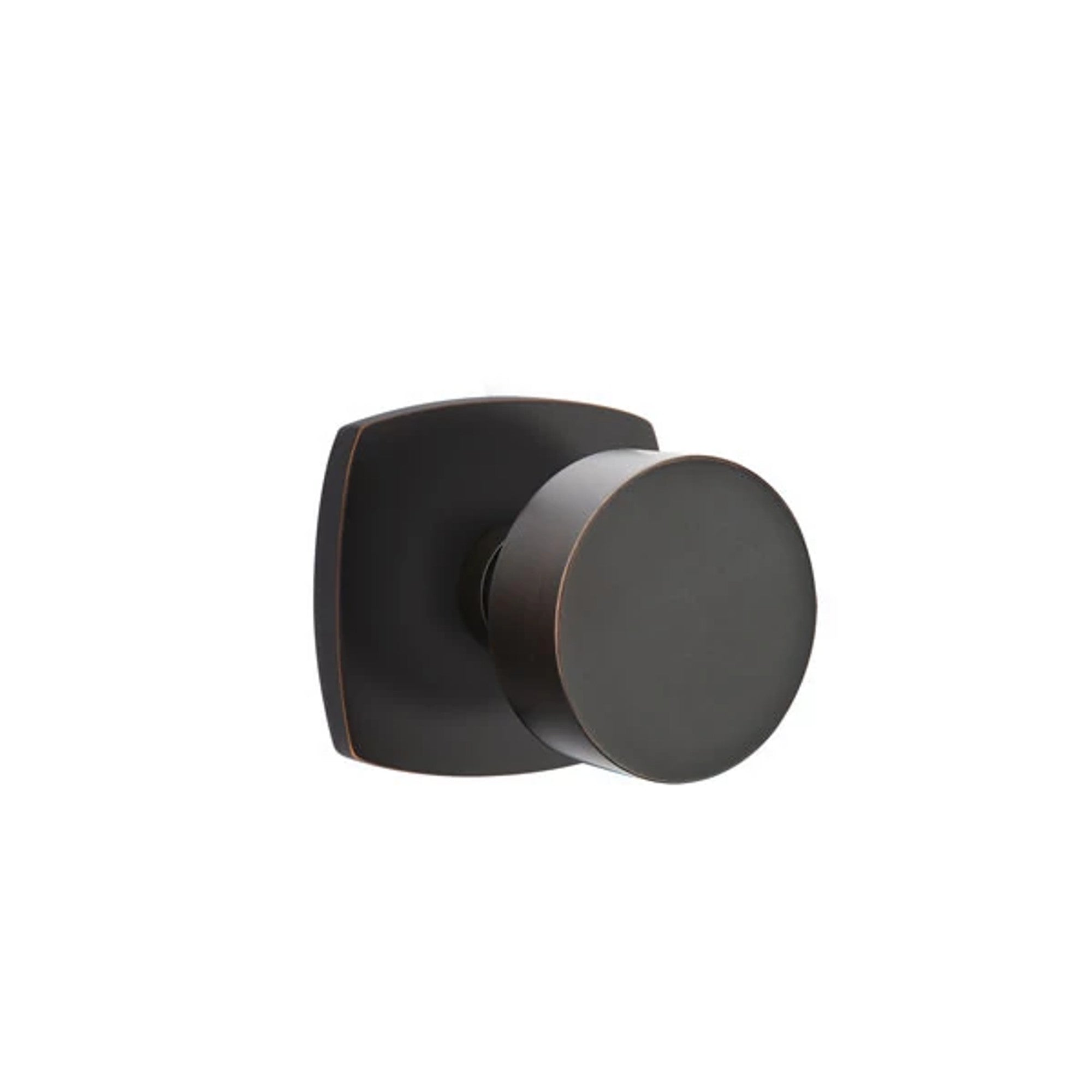 Emtek Round Knob with Urban Modern Rosette in Oil Rubbed Bronze
