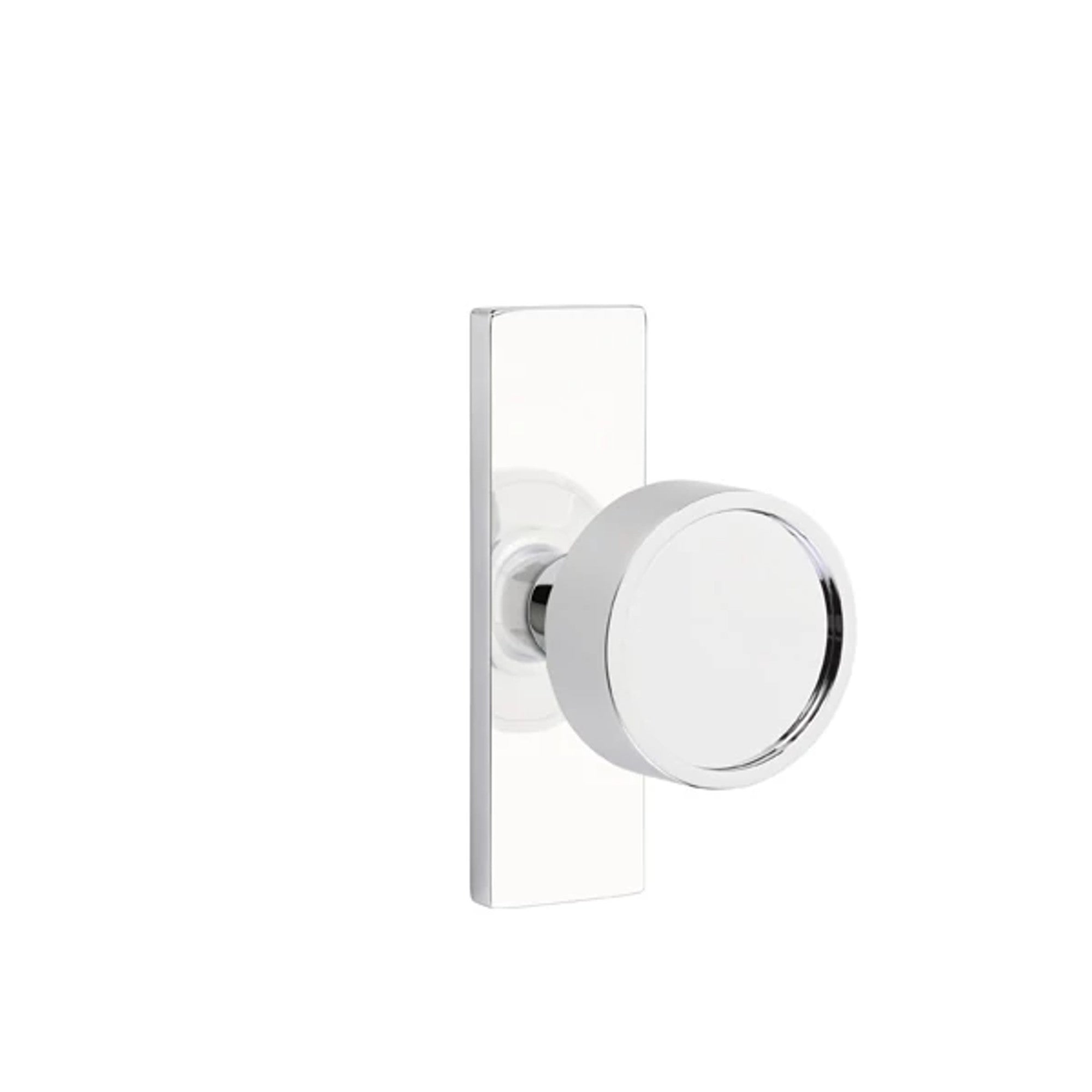 Emtek Verve Knob with Stretto 1-1/2" x 5" in Polished Chrome