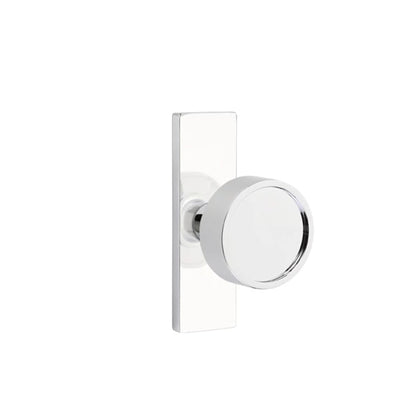 Emtek Verve Knob with Stretto 1-1/2" x 5" in Polished Chrome