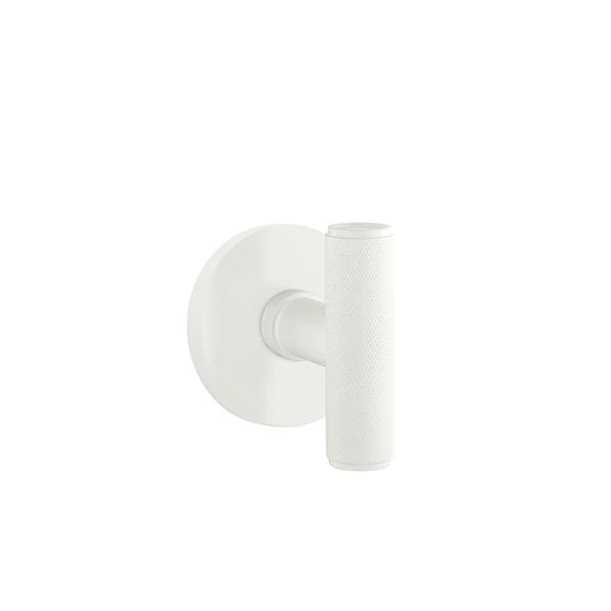 Emtek Ace Knurled Knob with Disk Rosette in Matte White