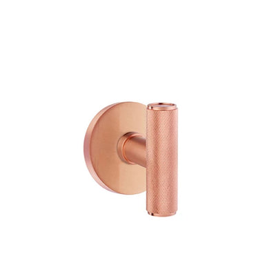 Emtek Ace Knurled Knob with Disk Rosette in Satin Rose Gold