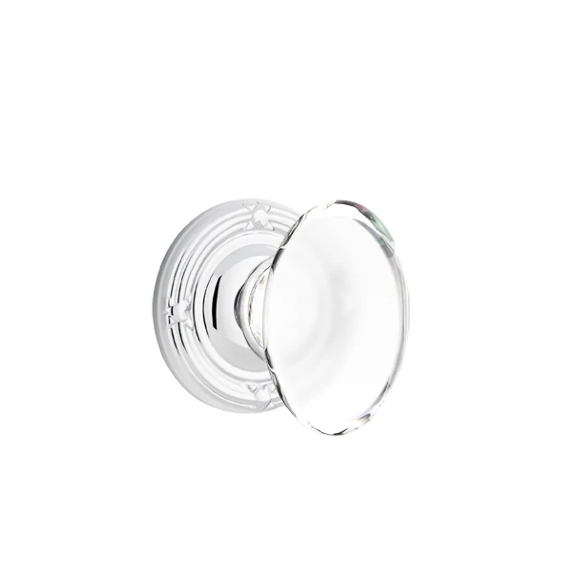Emtek Hampton Knob with Ribbon & Reed Rosette in Polished Chrome