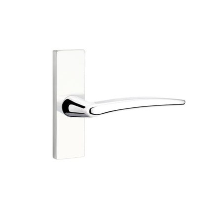 Emtek Poseidon Lever with Stretto 1-1/2" x 5" in Polished Chrome