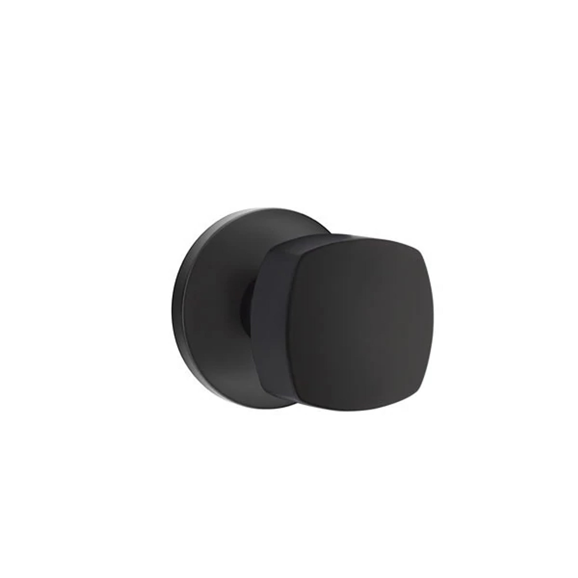 Emtek Freestone Knob with Disk Rosette in Flat Black