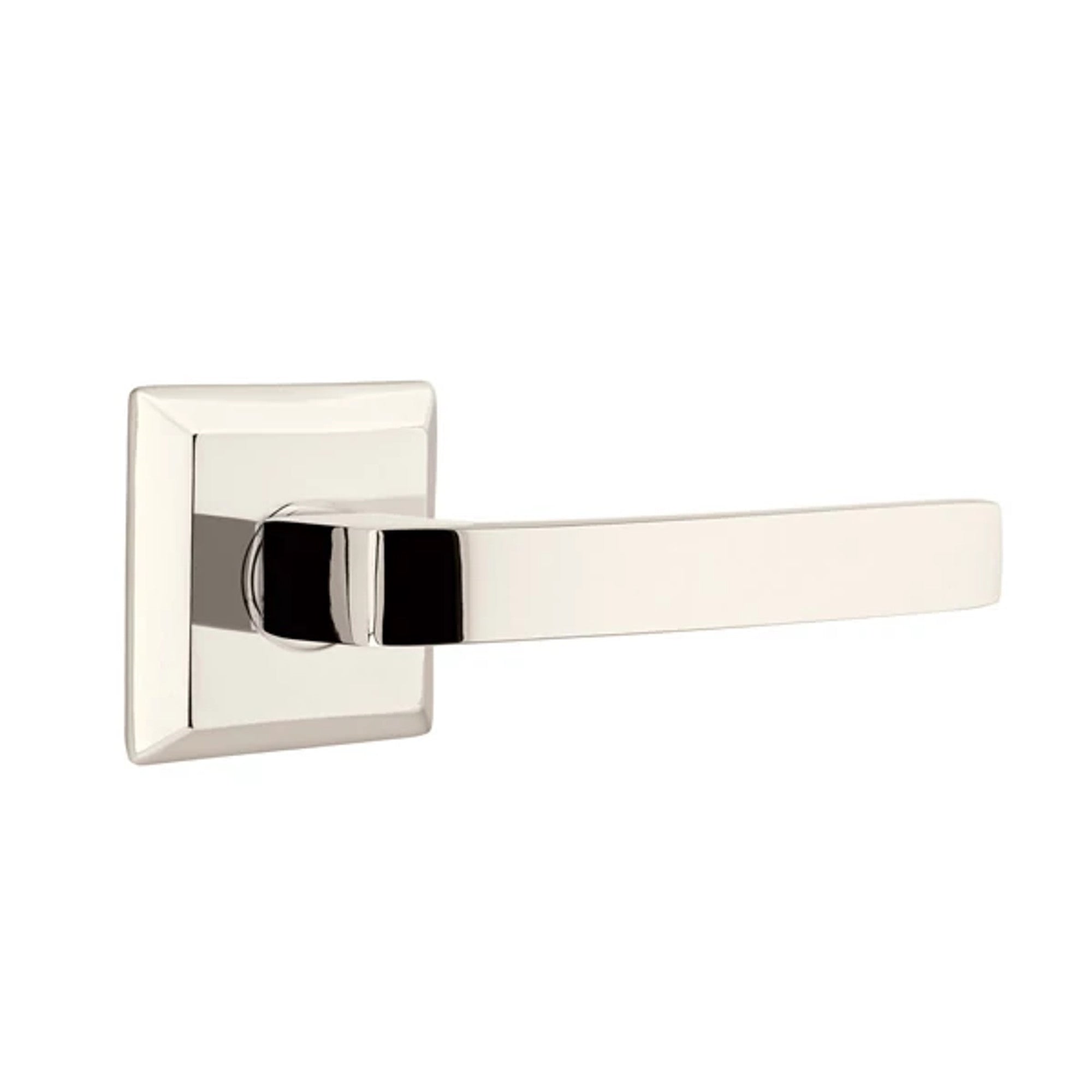 Emtek Breslin Lever with Quincy Rosette in Polished Nickel