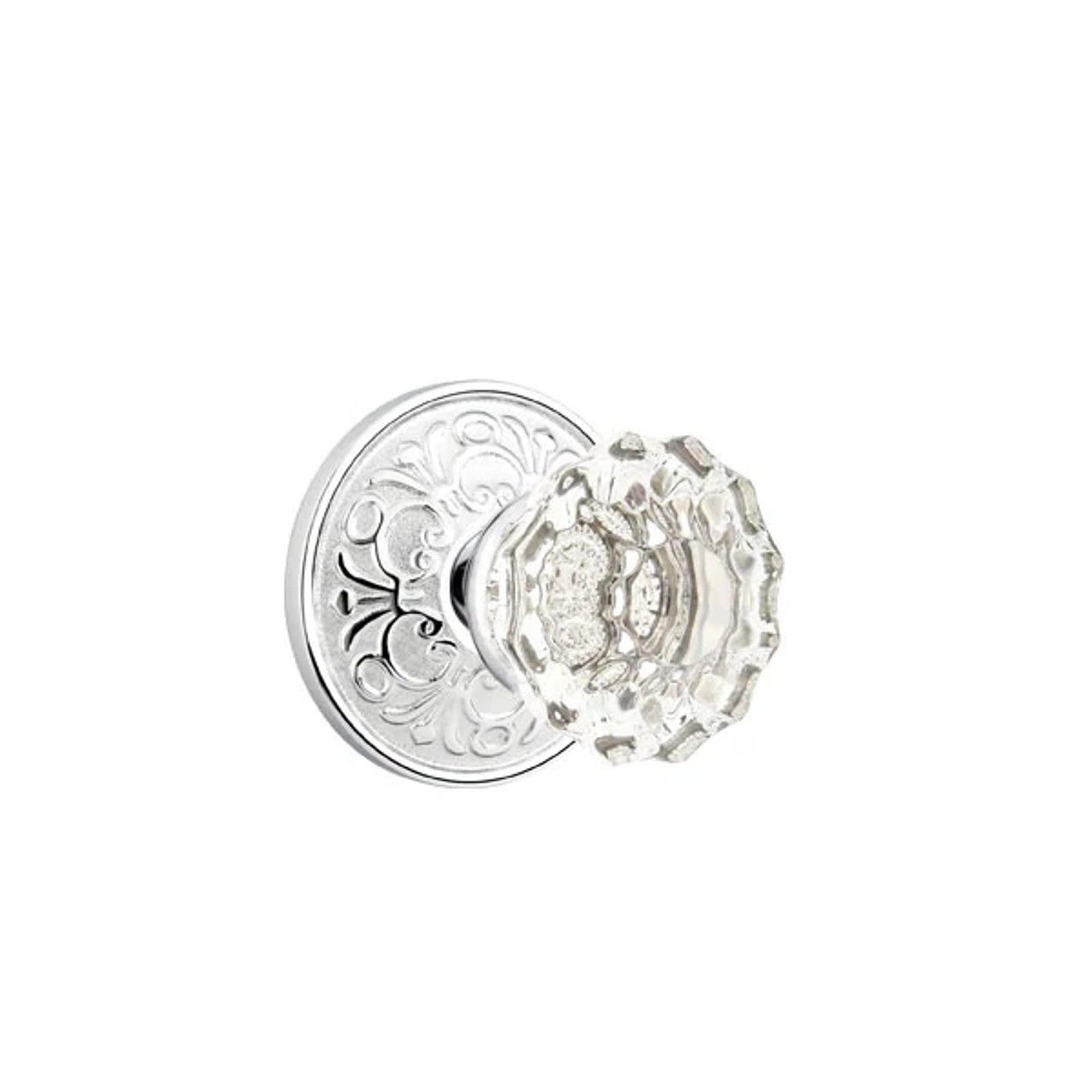 Emtek Astoria Knob with Lancaster Rosette in Polished Chrome