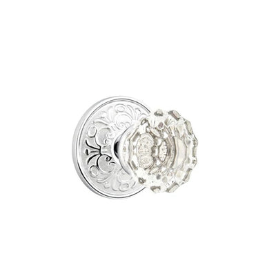 Emtek Astoria Knob with Lancaster Rosette in Polished Chrome