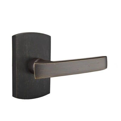 Emtek Yuma Lever with #4 Rosette in Medium Bronze