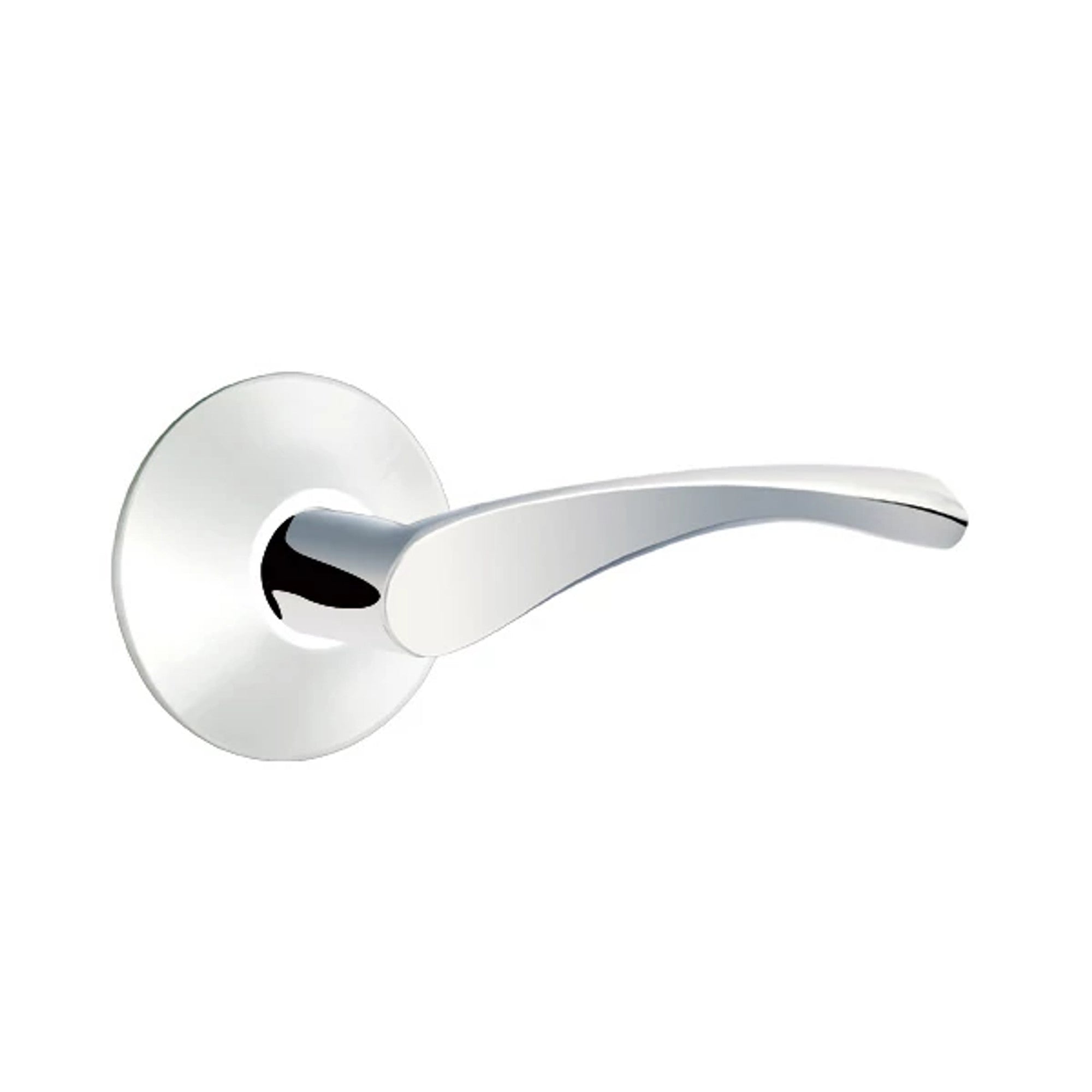 Emtek Triton Lever with Modern Rosette in Polished Chrome