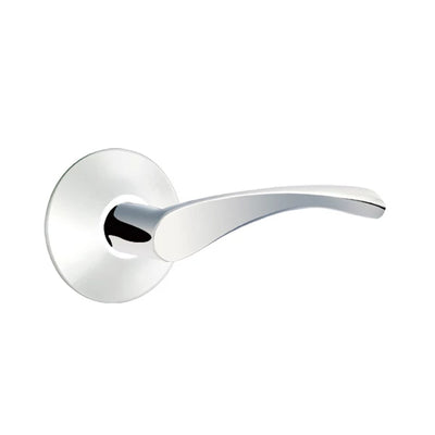 Emtek Triton Lever with Modern Rosette in Polished Chrome