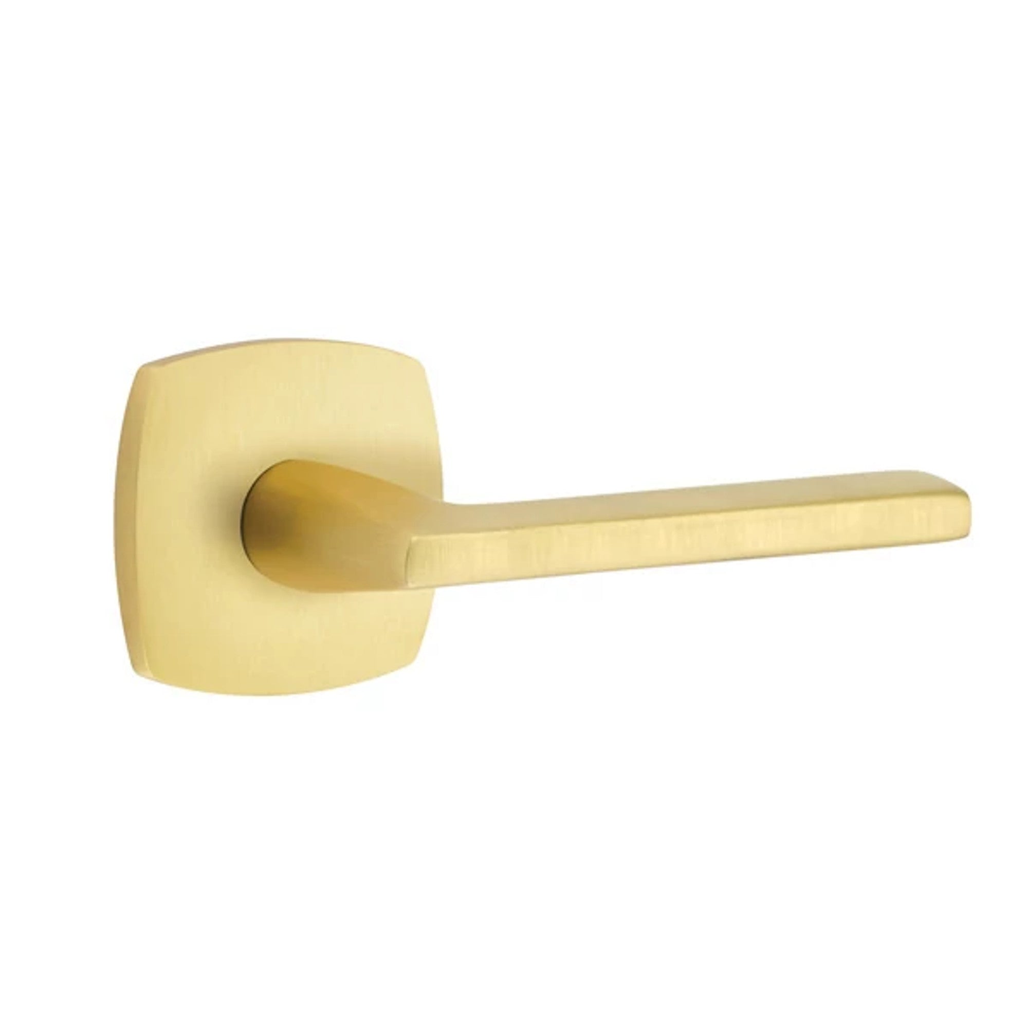 Emtek Helios Lever with Urban Modern Rosette in Satin Brass