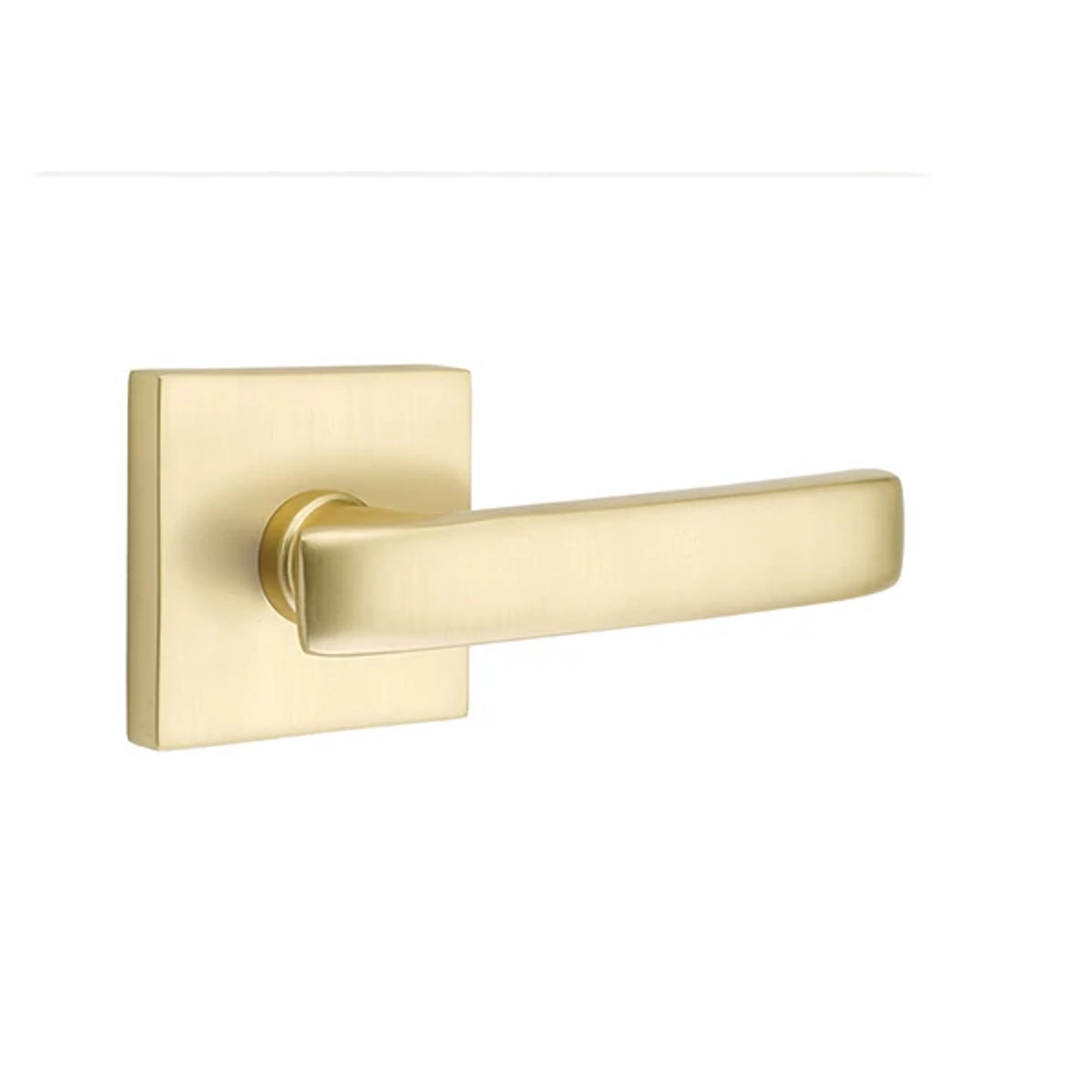 Emtek Geneva Lever with Square Rosette in Satin Brass