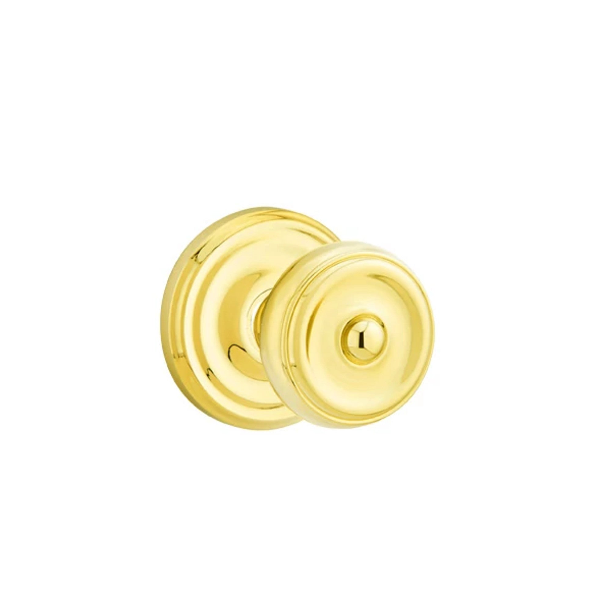 Emtek Waverly Knob with Regular Rosette in Polished Brass
