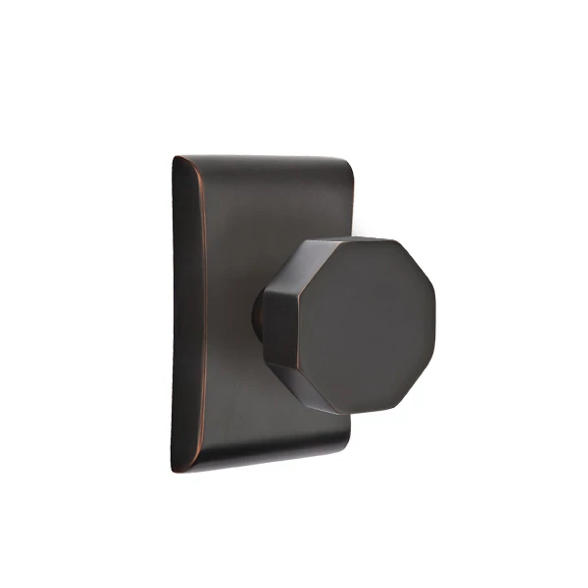 Emtek Octagon Knob with Neos Rosette in Oil Rubbed Bronze