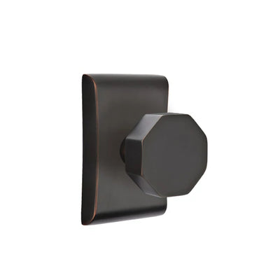 Emtek Octagon Knob with Neos Rosette in Oil Rubbed Bronze