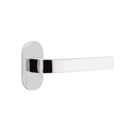 Emtek Breslin Lever with Oval Stretto 1-1/2" x 3" in Polished Chrome