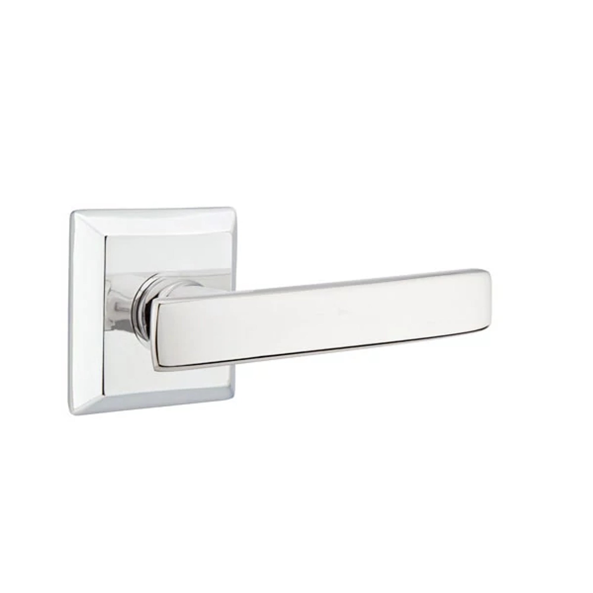 Emtek Geneva Lever with Quincy Rosette in Polished Chrome