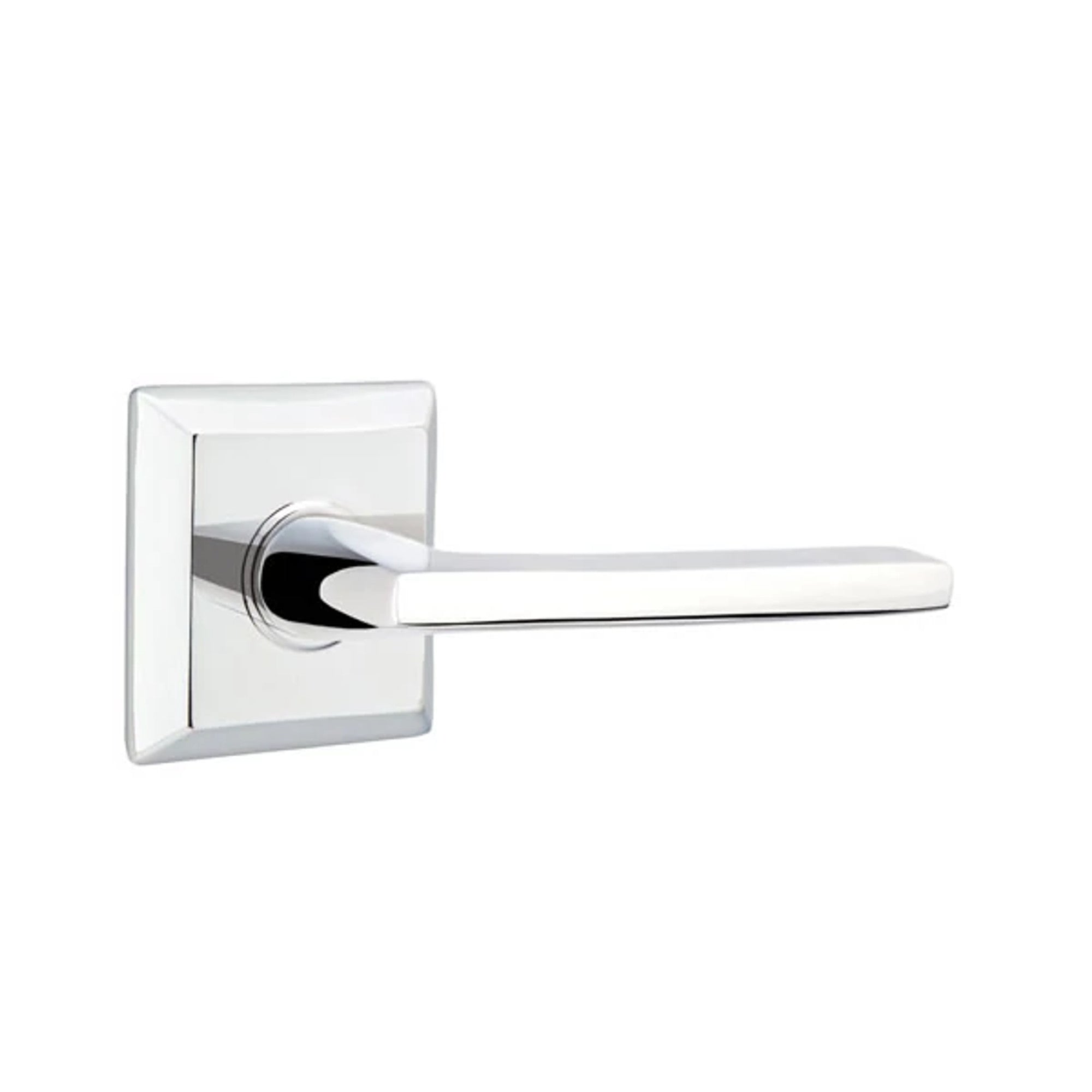 Emtek Helios Lever with Quincy Rosette in Polished Chrome