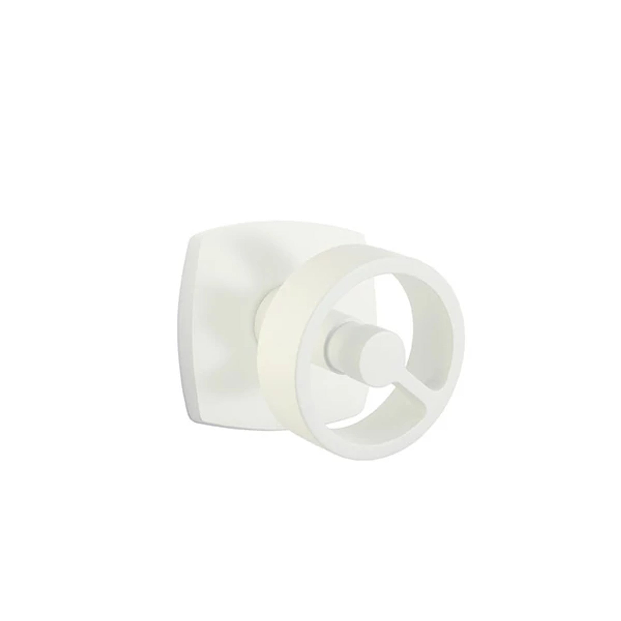 Emtek Spoke Knob with Urban Modern Rosette in Matte White
